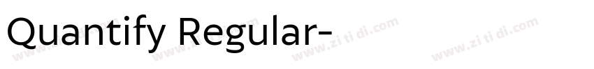 Quantify Regular字体转换